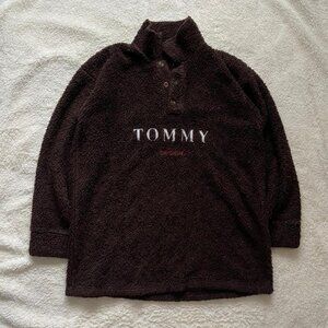 Vintage Brown Tommy Fleece Teddy Sweatshirt